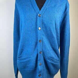 Vintage Women's SZ MED LambsWool Blend Cardigan Grandpa Sweater CottageCore  For